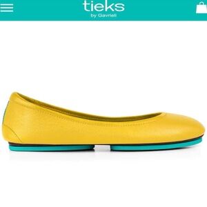 Tieks Vibrant Yellow Leather Flats